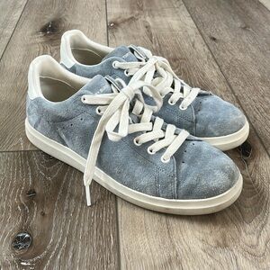 Tory Burch Womens Howell Court Blue Sneakers